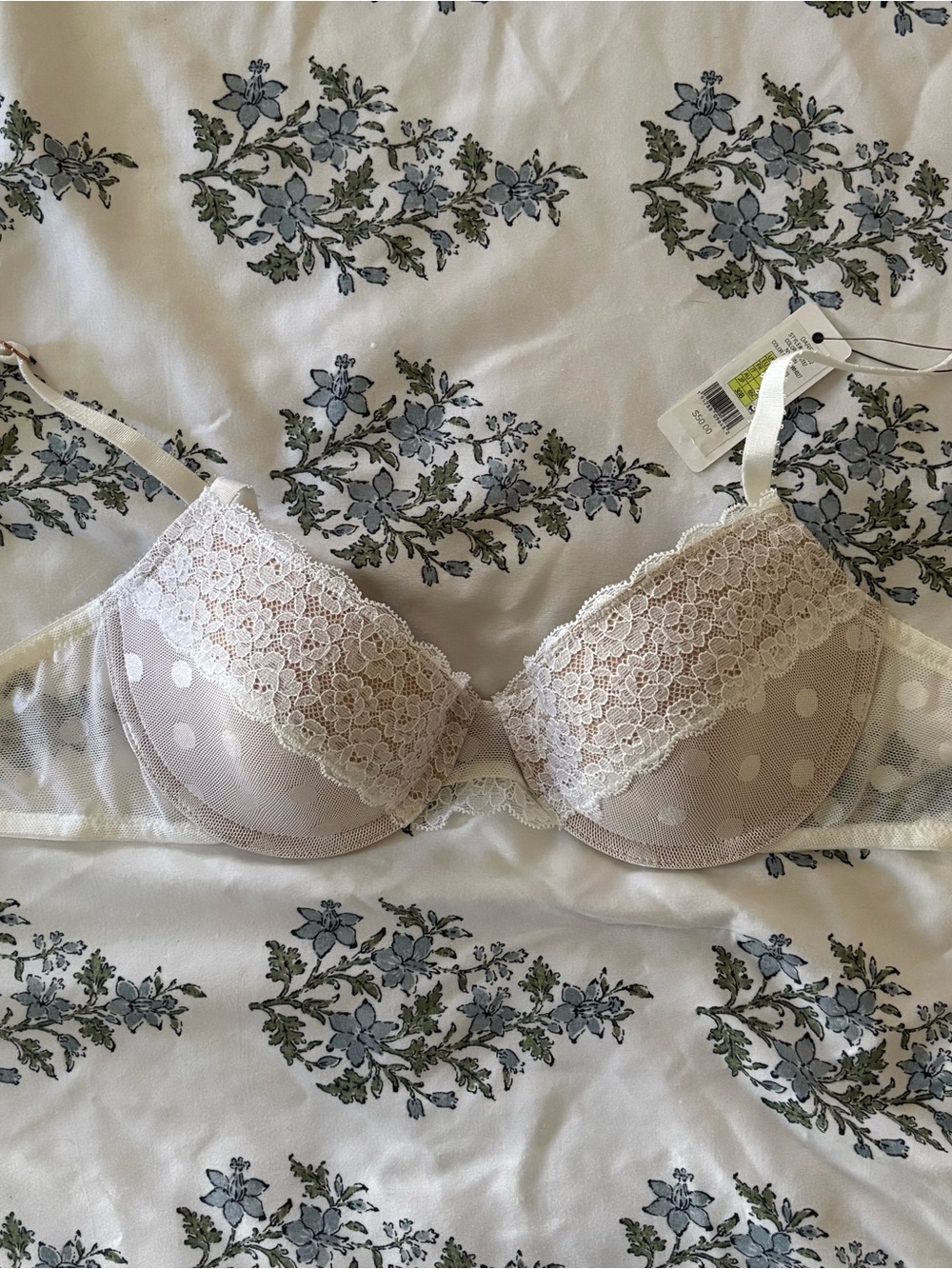 Polka Dot Lace Bra
